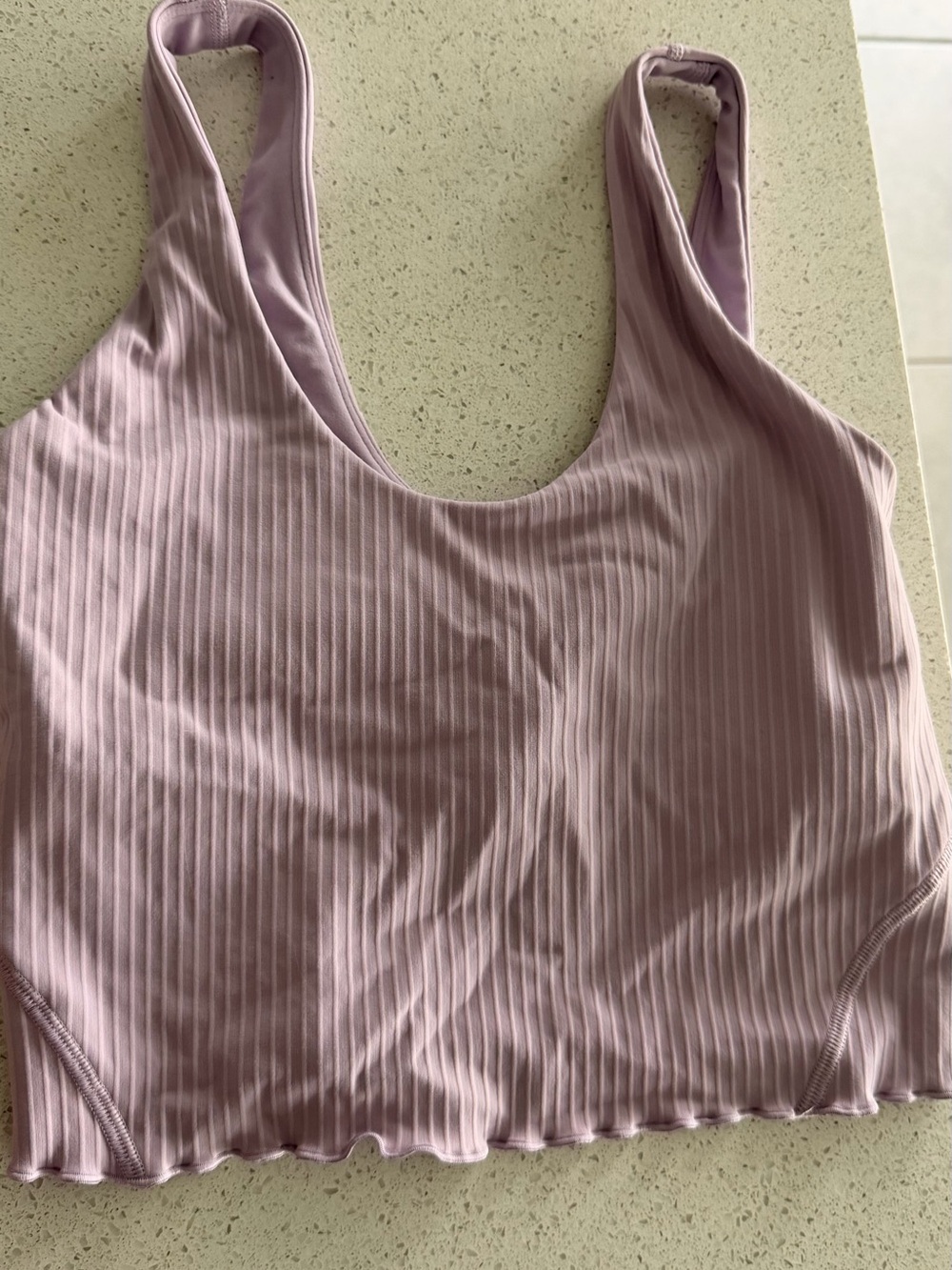 lululemon athletica ribbed lettuce hem align tank